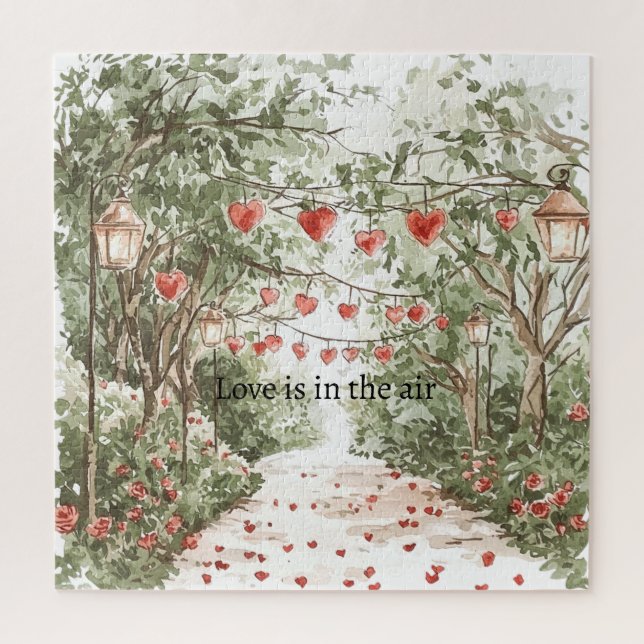 Red Hearts Love is in the air Jigsaw Puzzle (Vertical)