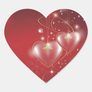 Red Hearts love relationships wallpaper background Heart Sticker