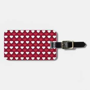Red Hearts Luggage Tag