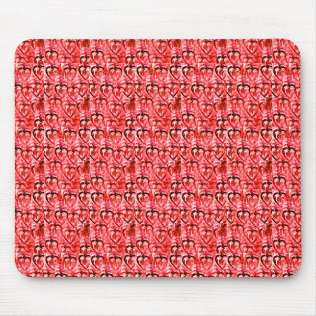 Red hearts mouse pad (Front)
