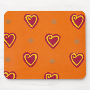 Red Hearts Mouse Pad