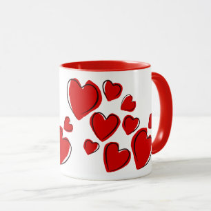 Red Hearts Mug