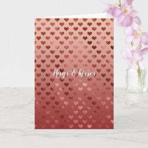 Red Hearts Ombre Card