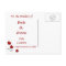 Red Hearts on Silver Glitter - Save the Date Card