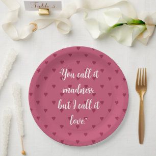 Red Hearts Paper Plates