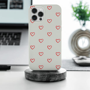 Red Hearts Pattern, Cute, Love iPhone 15 Pro Max Case