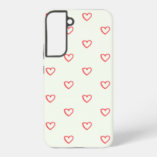 Red Hearts Pattern, Cute, Love Samsung Galaxy Case