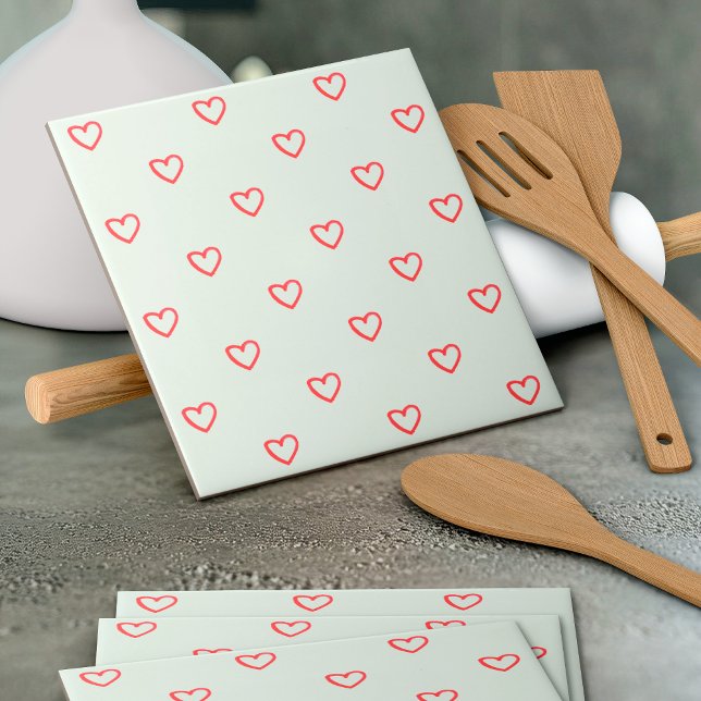 Red Hearts Pattern, Cute, Love Tile (Creator Uploaded)