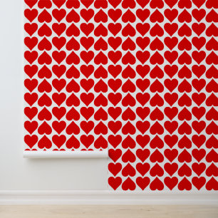 Red Hearts Pattern, Romantic, Love Wallpaper