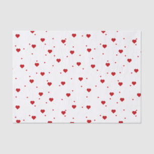 Red Hearts Pattern Tissue Paper