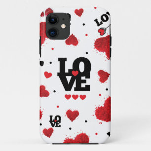 Red Hearts Pattern Valentine's Day Case-Mate iPhone Case