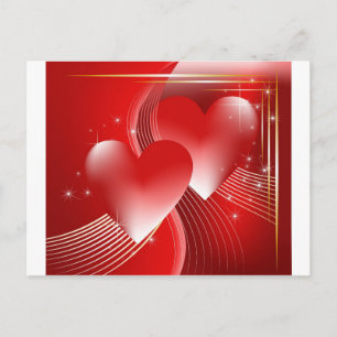 Red Hearts Postcard
