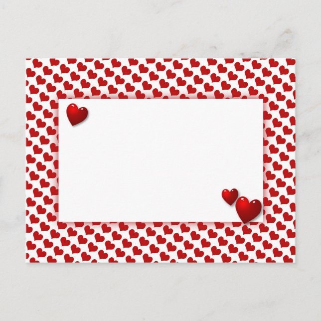 Red Hearts Postcard (Front)
