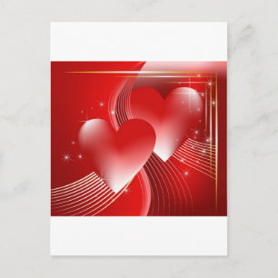 Red Hearts Postcard