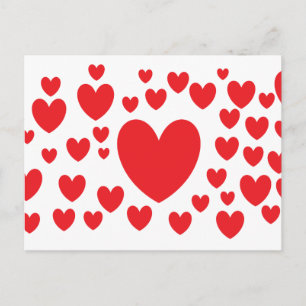 Red Hearts Postcard