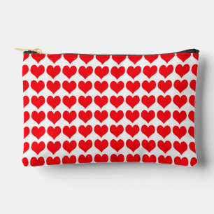 Red Hearts Small Accessory Pouch
