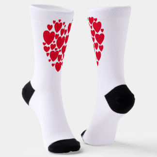 Red hearts, socks
