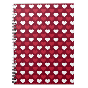Red Hearts Spiral Notebook