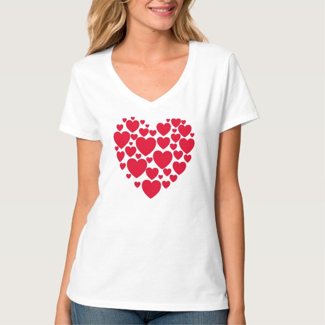 Red hearts t-shirt (Front)