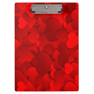 Red Hearts Texture Clipboard