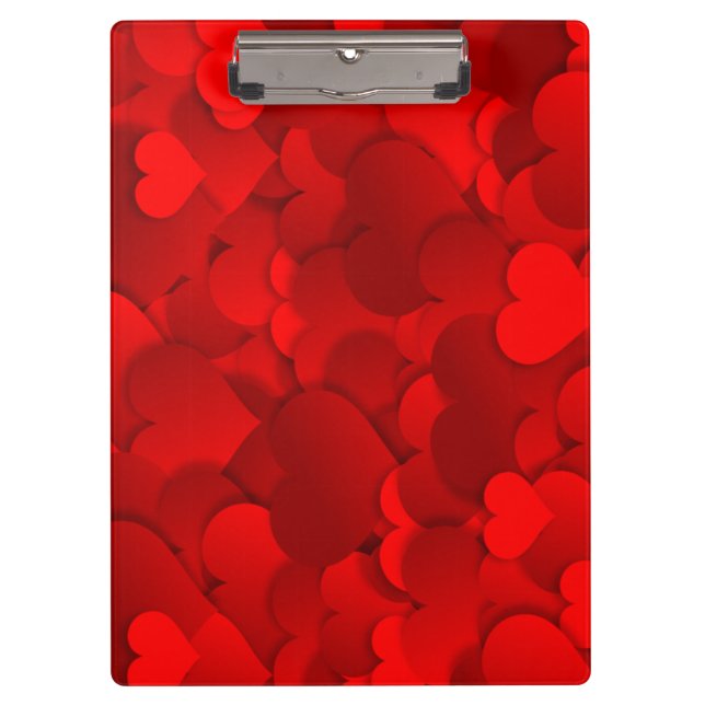 Red Hearts Texture Clipboard (Front)