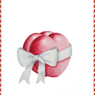red hearts tied with white bows for weddings favour bags
