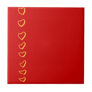 Red Hearts Tile