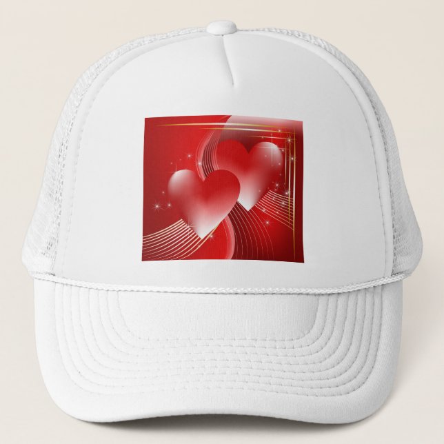 Red Hearts Trucker Hat (Front)