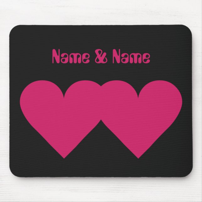Red Hearts Valentine custom mousepad (Front)