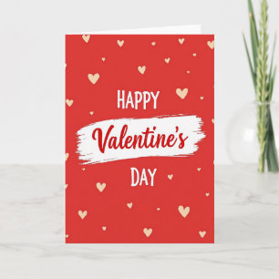 Red Hearts Valentine Day Card