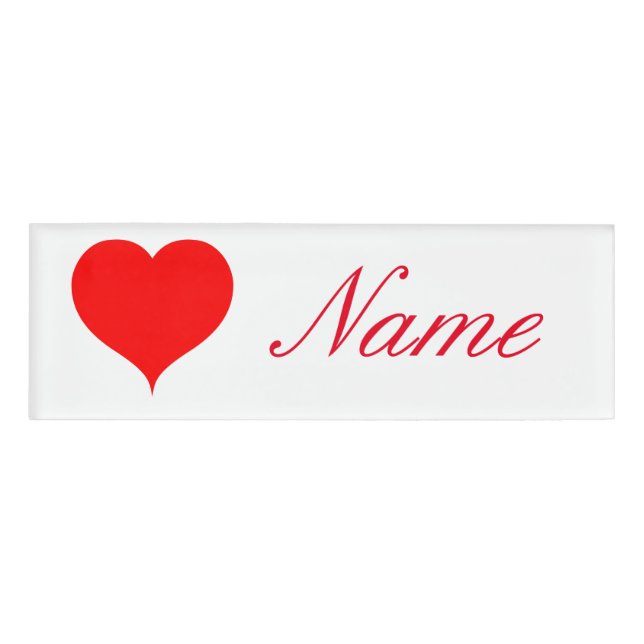 Red Hearts Valentine Thunder_Cove Name Tag (Front)