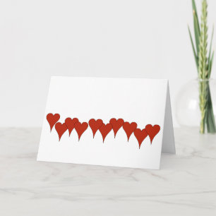 Red Hearts Valentines Day Card
