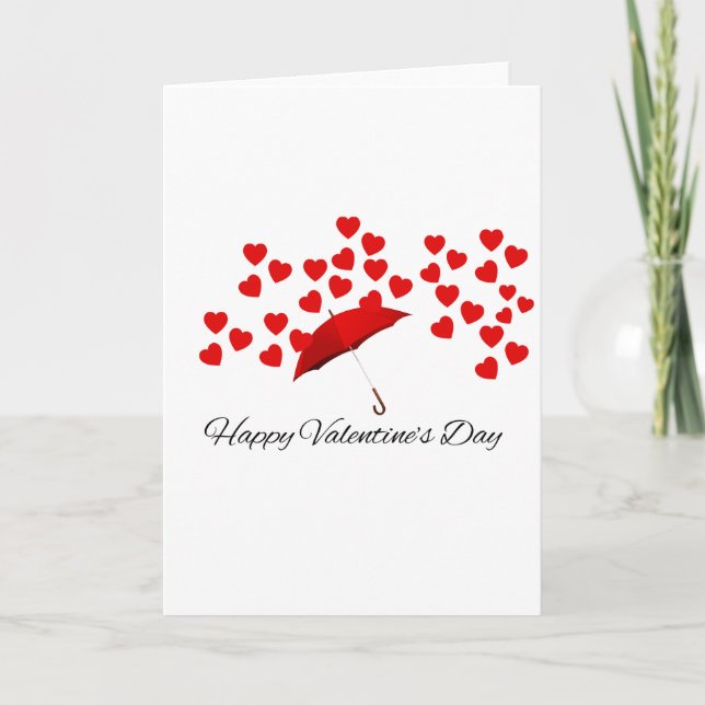 Red Hearts Valentine's Day Card – Romantic (Front)