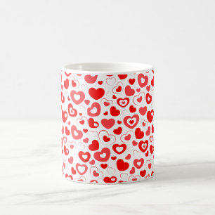 Red Hearts Valentine's Day Coffee Mug