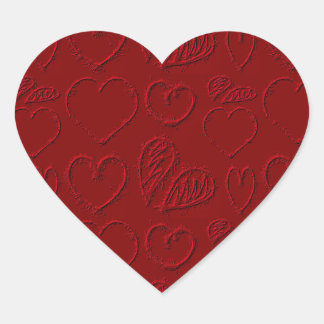 Red Hearts Valentine's Day Heart Sticker