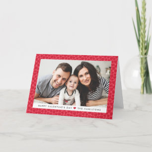 Red Hearts Valentine's Day Photo Holiday Card