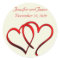 Red Hearts Wedding Sticker