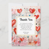 Red Hearts Whimsical Love Pattern