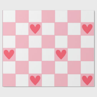 Red Hearts Wrapping Paper