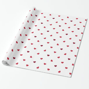 Red Hearts Wrapping Paper