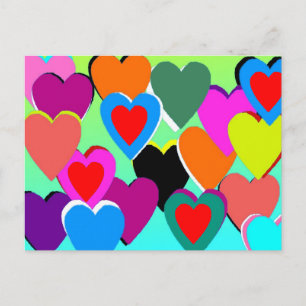 Red Hearty Postcard ~ customisable template