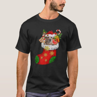 RED Heeler In Sock Christmas Santa Hat Xmas Dog Lo T-Shirt