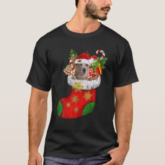 RED Heeler In Sock Christmas Santa Hat Xmas Dog Lo T-Shirt