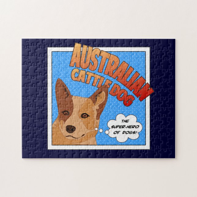 Red Heeler Super Hero Jigsaw Puzzle (Horizontal)