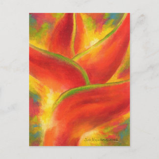 Red Heliconia Flower Art - Multi Postcard