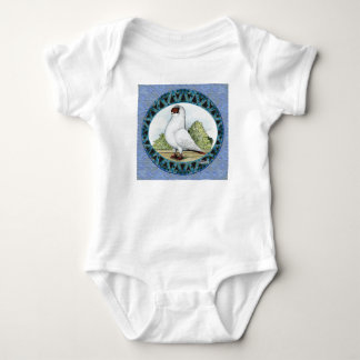 Red Helmet Pigeon Design Baby Bodysuit