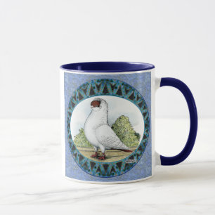 Red Helmet Pigeon Design Mug