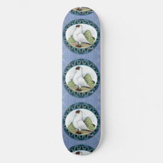 Red Helmet Pigeon Design Skateboard