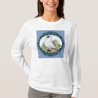 Red Helmet Pigeon Design T-Shirt