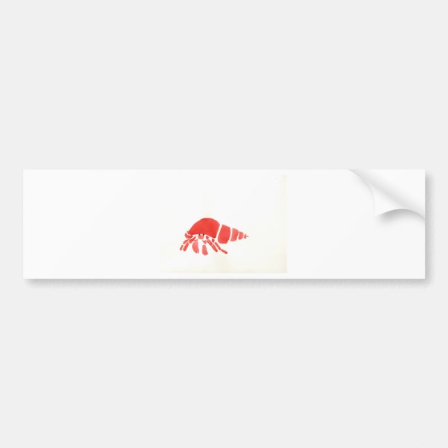 Red Hermit Crab Bumper Sticker (Front)